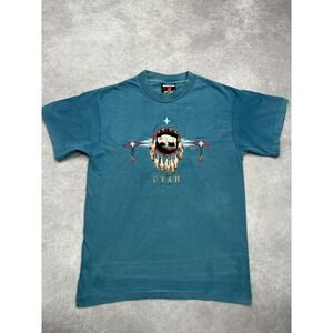 Vintage Signal Sport Shirt Adult Small Utah Embroidered Buffalo‎ Habitat 90s USA